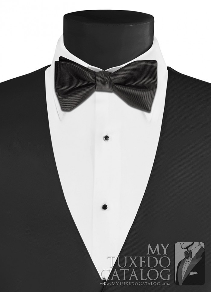 Charcoal 'Modern Solid' Matching Bow Tie Ties