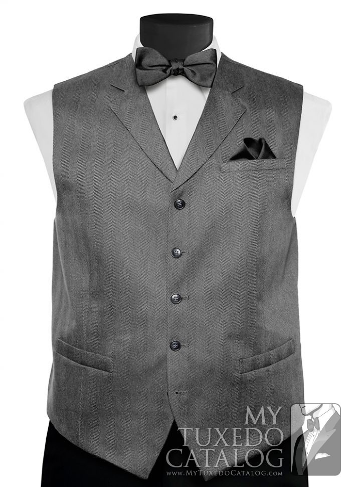 Light Grey 'Cambridge' Tweed Vest | Vests | MyTuxedoCatalog.com