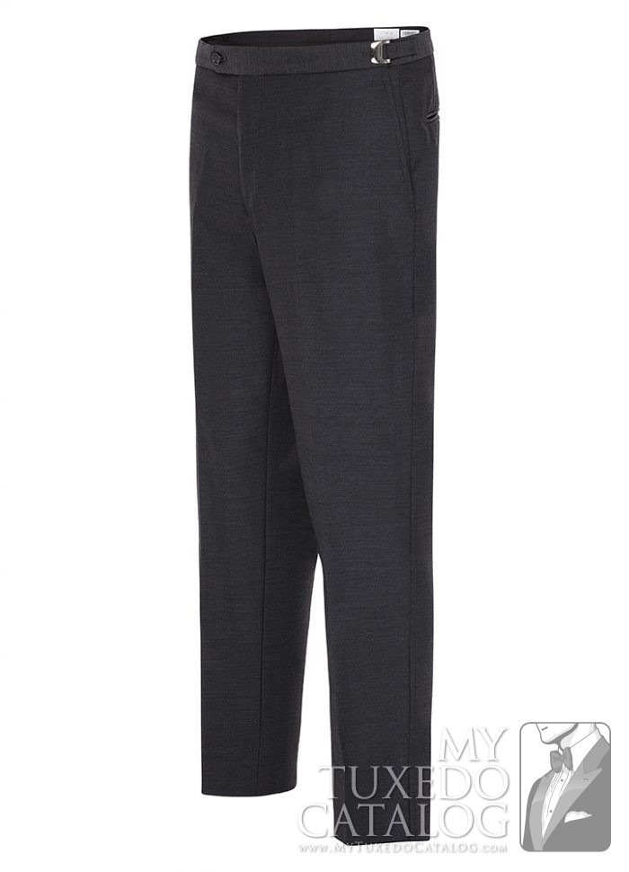 Armadillo Steel Gray Textured Regular Fit Terry Rayon Pant For Men