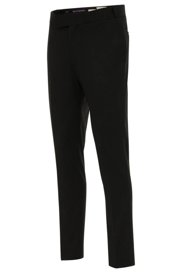 Black Euro-Slim Wool Stretch Trouser | Pants | MyTuxedoCatalog.com